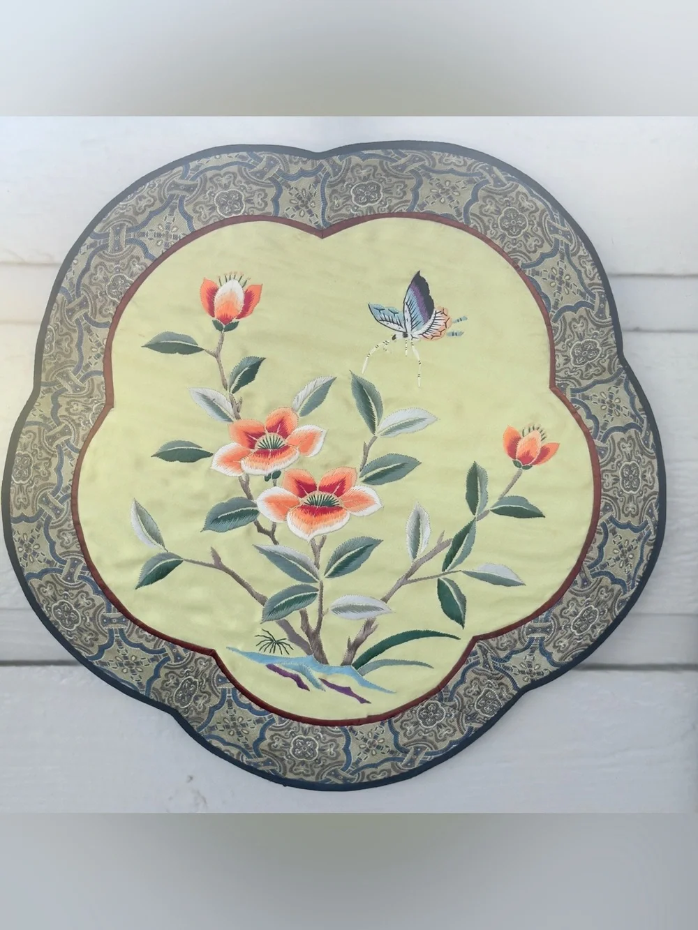 Antique Chinese Hand Embroidered Forbidden Stitch 100% Silk Art Framed Decor